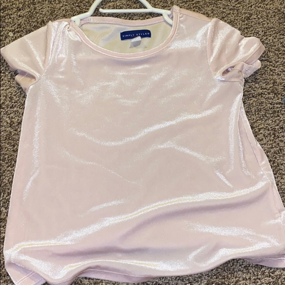 Pink velvet top